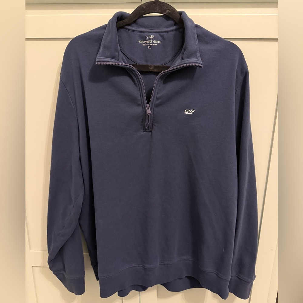 Vineyard Vines Men's Deep Blue Zip-Up Sweater